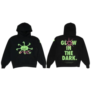 CJ X NIKE SMILEY GLOW IN THE DARK HOODIE (BLACK)