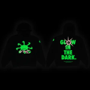 Alternative view of CJ X NIKE SMILEY GLOW IN THE DARK HOODIE (BLACK)