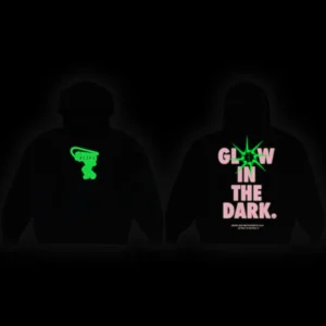 Alternative view of CJ X NIKE T-REXX GLOW IN THE DARK HOODIE (BLACK)